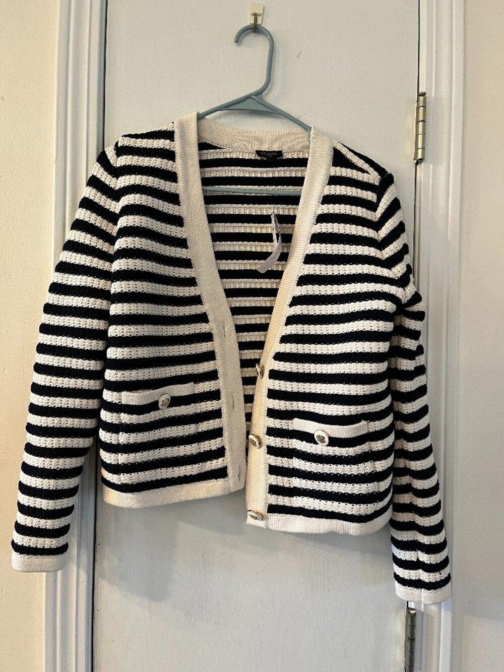 Talbots Petite Striped Cardigan